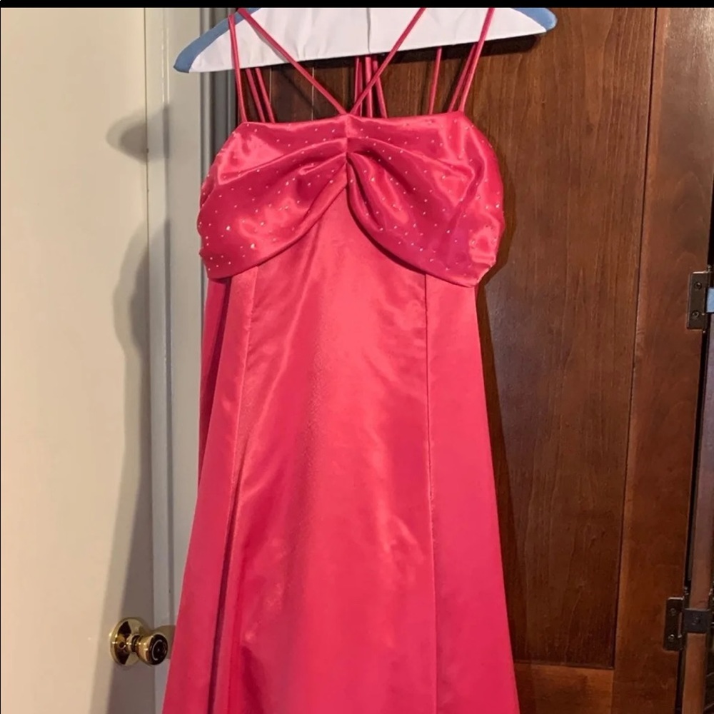 girls satin dress